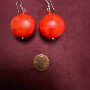 Elegant Red Dangle Earrings